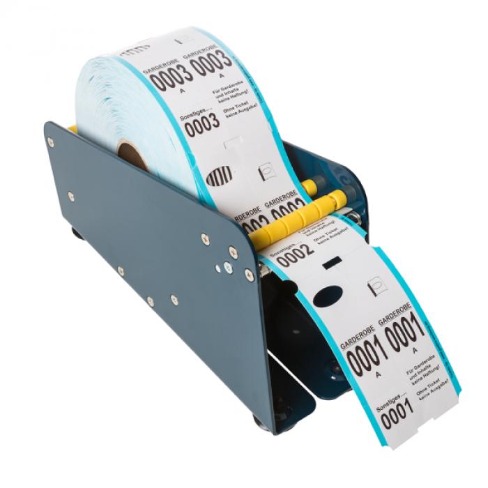 Tisch-Ticketabroller mit Saugnäpfen für Garderobenmarken